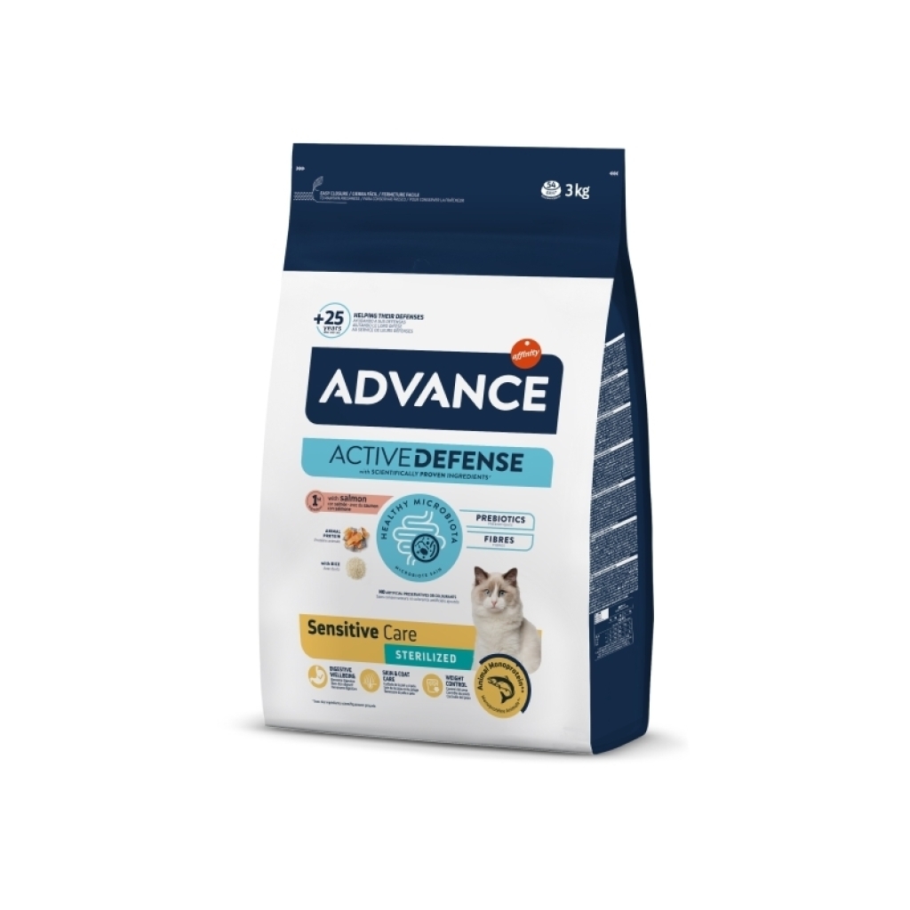 Advance Sensitive Care Somonlu Kısırlaştırılmış Kedi Maması 3kg