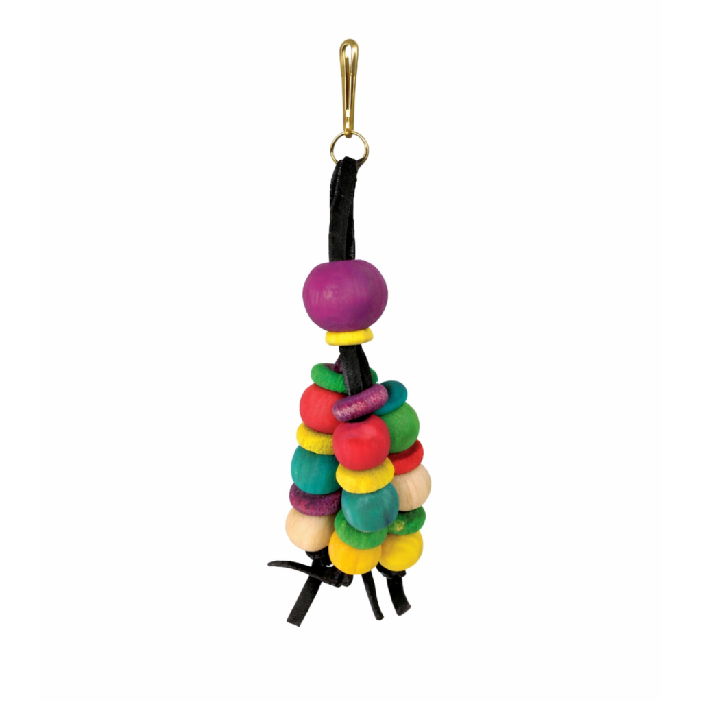 BirdLife Asılabilir Boncuklu Sarkaç Kuş Oyuncağı 20cm (Karışık Renkli)