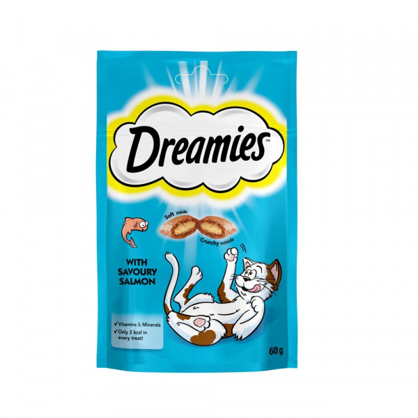 Dreamies İç Dolgulu Somonlu Kedi Ödül Bisküvisi 60gr
