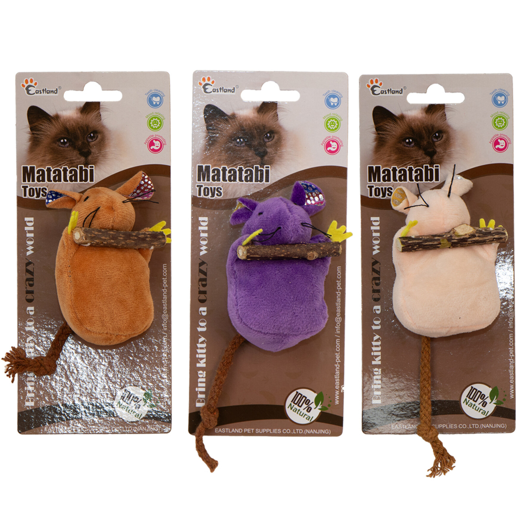 Eastland Matatabili Peluş Fare Kedi Oyuncağı 9,5cm (Karışık Renkli)