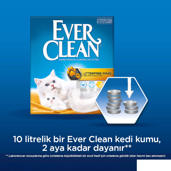 Ever Clean Litterfree Paws Patilere Yapışmayan Topaklanan Kedi Kumu 10lt — görsel 5