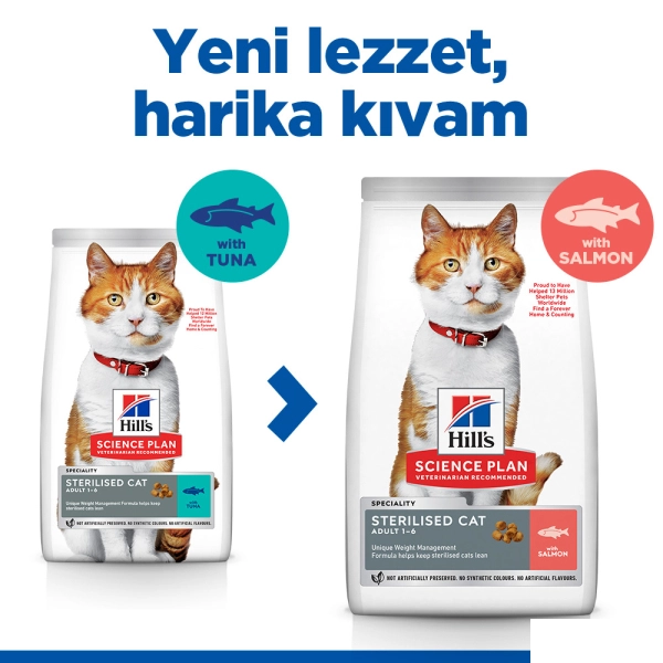 Hill's SCIENCE PLAN Somonlu Kısırlaştırılmış Kedi Maması 1,5kg — görsel 4