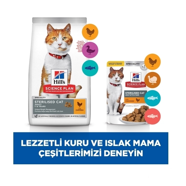 Hill's SCIENCE PLAN Tavuklu Kısırlaştırılmış Kedi Maması 3kg — görsel 5