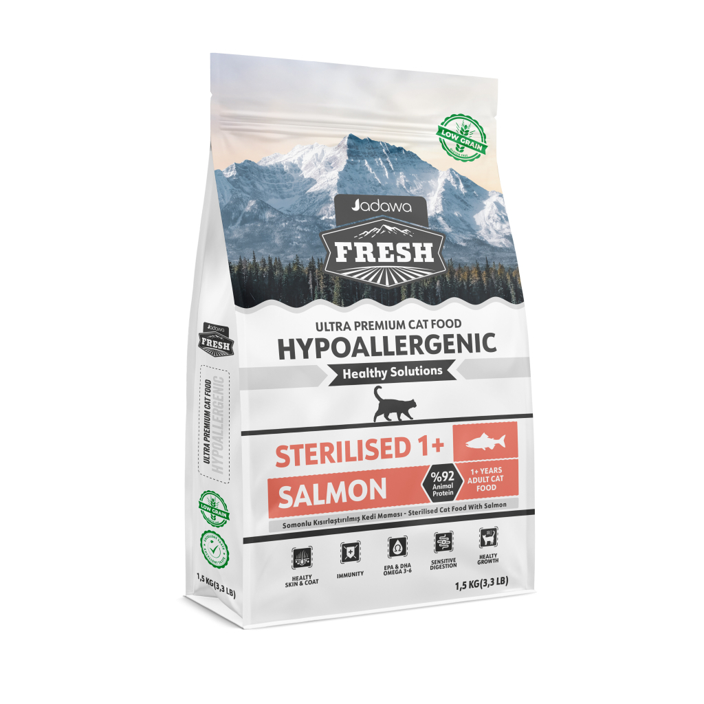 Jadawa Fresh Premium Hipoalerjenik Somonlu Kısırlaştırılmış Kedi Maması 1,5kg