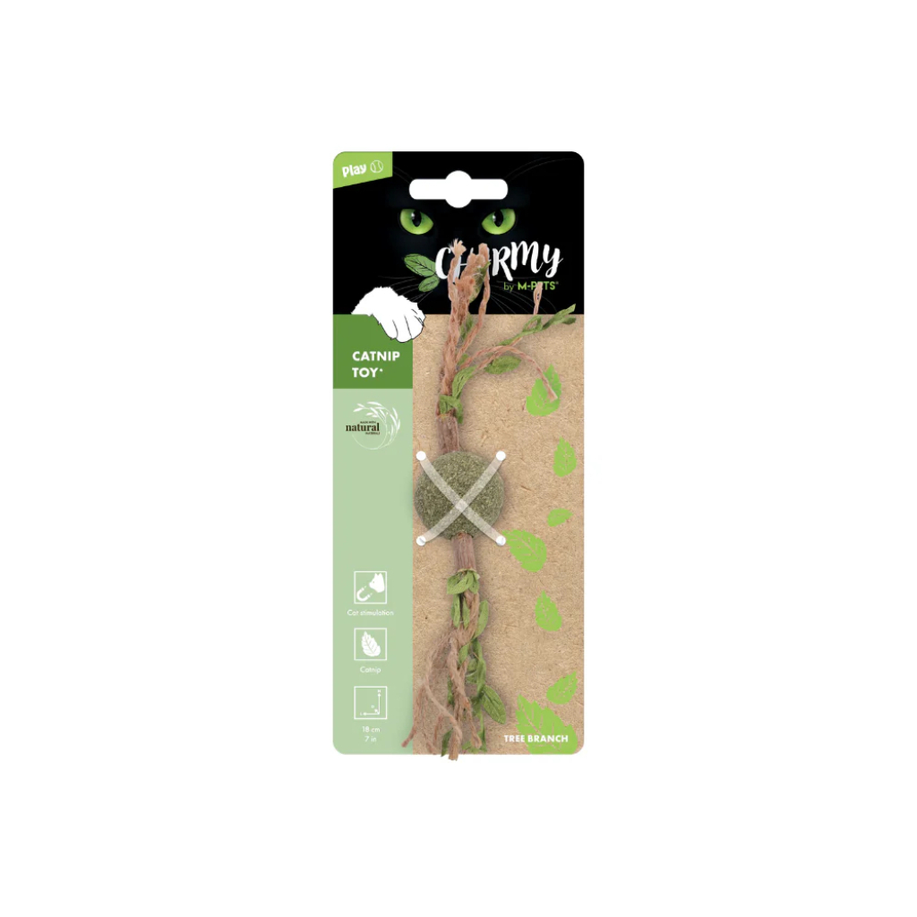 M-Pets Catnipli Top Kedi Oyuncağı 18cm (Yeşil) — görsel 2