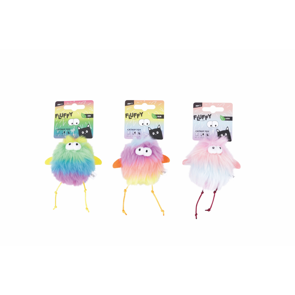 M-Pets Fluffy Zee Catnipli Kedi Oyuncağı 10x7x5,5cm (Karışık Renkli) — görsel 4