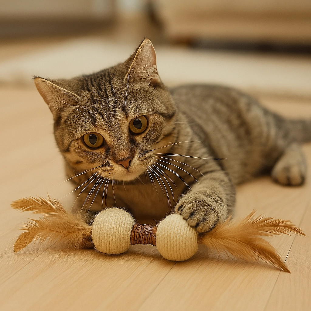 M-Pets Natura Hasır Dumbell Kedi Oyuncağı 24x4,5x4,5cm — görsel 2