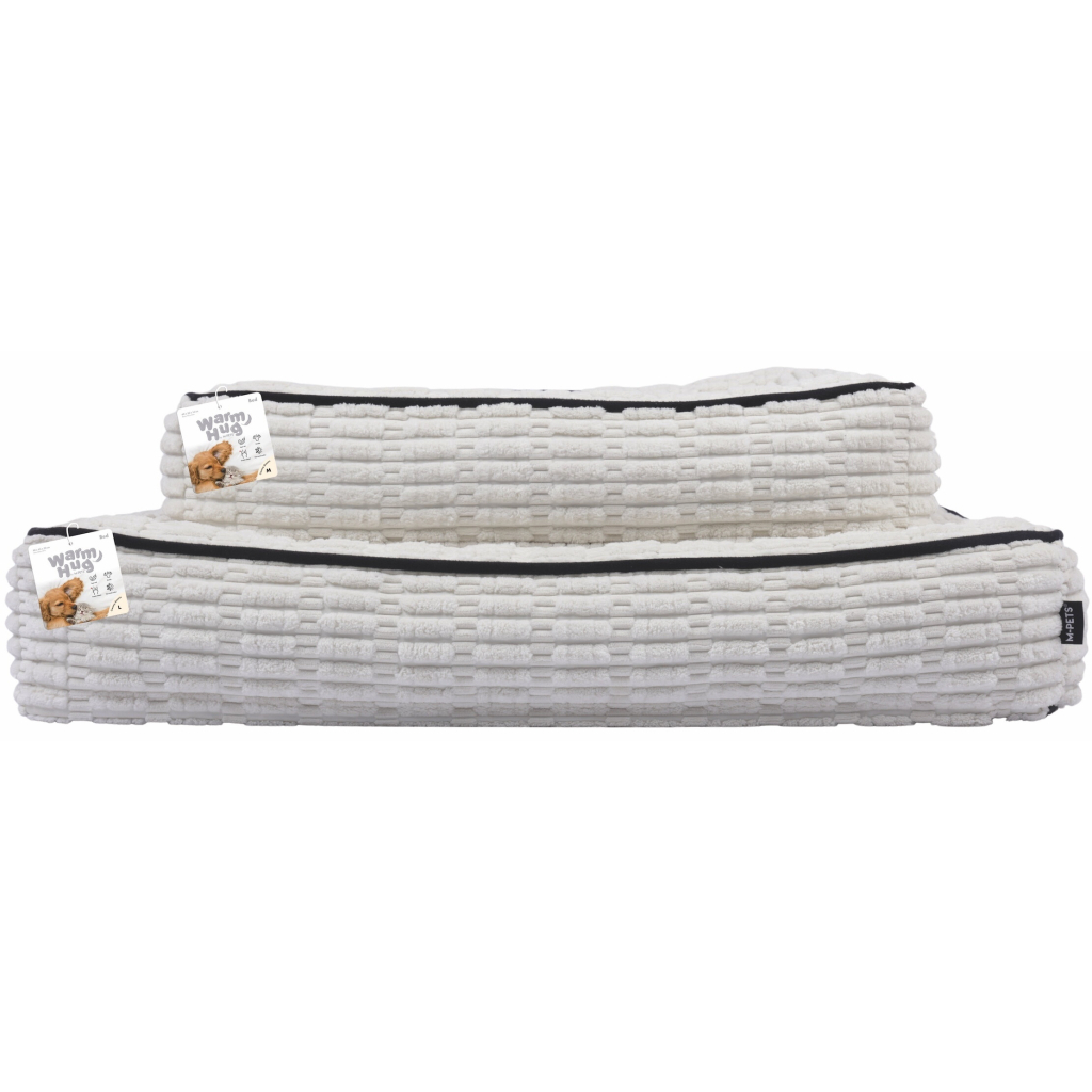 M-Pets Warm Hug Kedi ve Küçük Irk Köpekler için Kadife Yatak (Beyaz) [M] — görsel 2