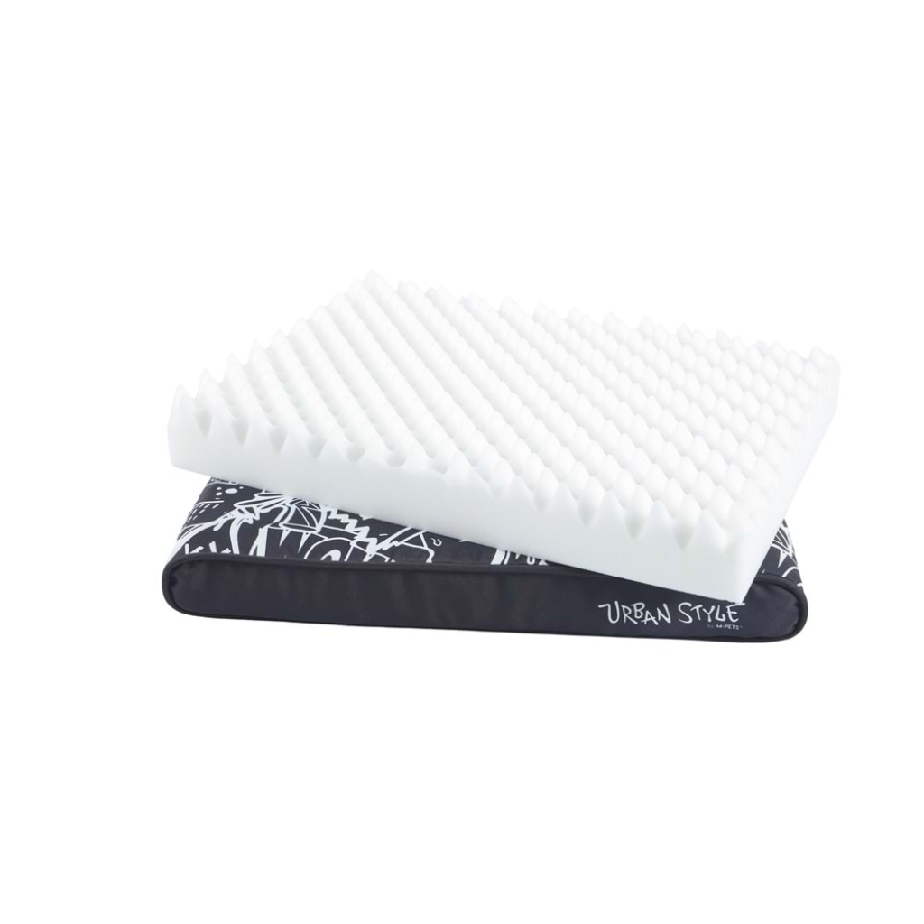 M-Pets Urbanstyle Contempo Cushion Kedi ve Köpek Yatağı 80x55x9cm (Siyah - Beyaz) [M] — görsel 3