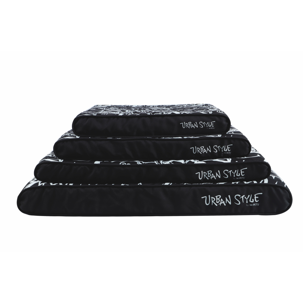 M-Pets Urbanstyle Contempo Cushion Kedi ve Köpek Yatağı 80x55x9cm (Siyah - Beyaz) [M]