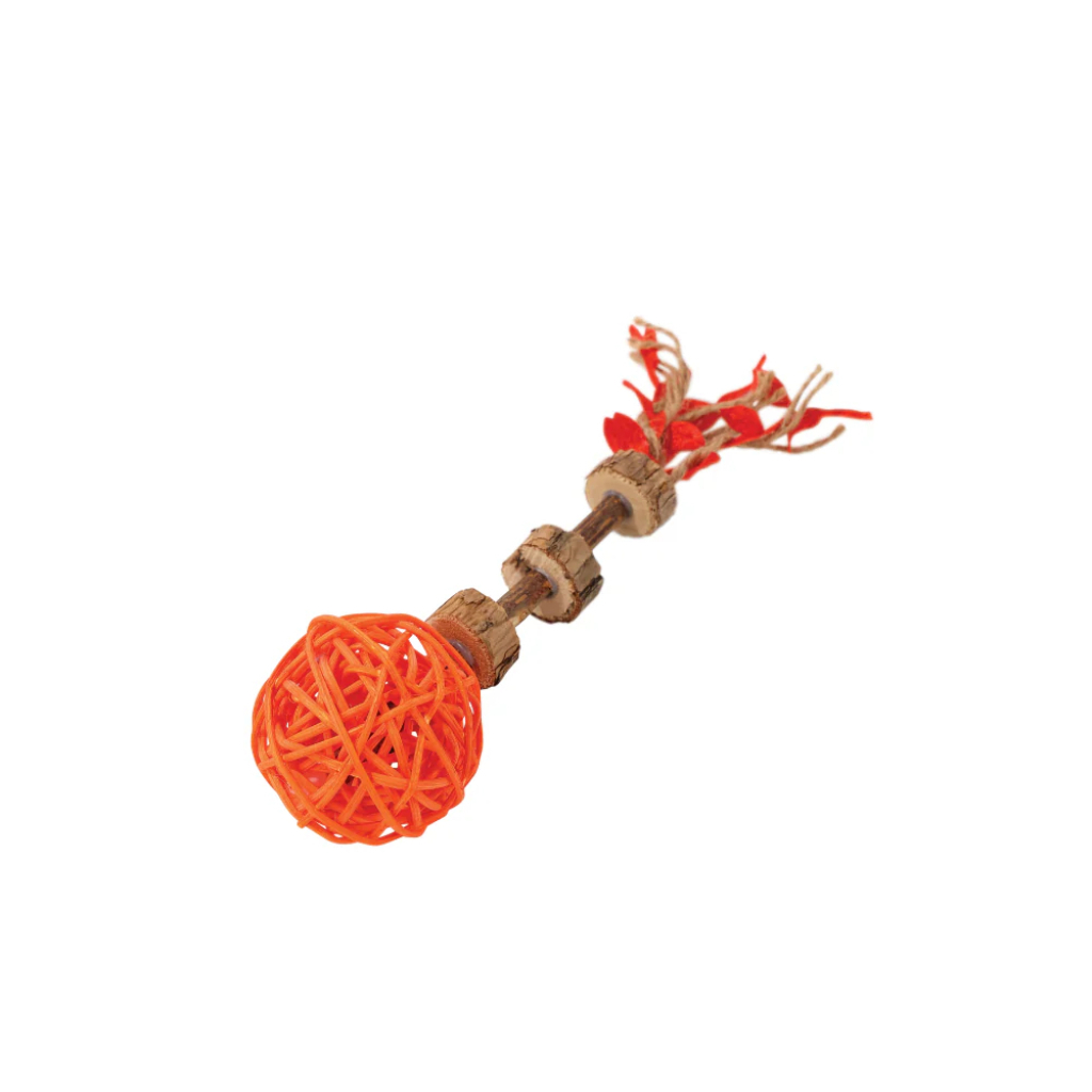M-Pets Matatabi Çubuklu Top Kedi Oyuncağı 18cm (Turuncu) — görsel 3