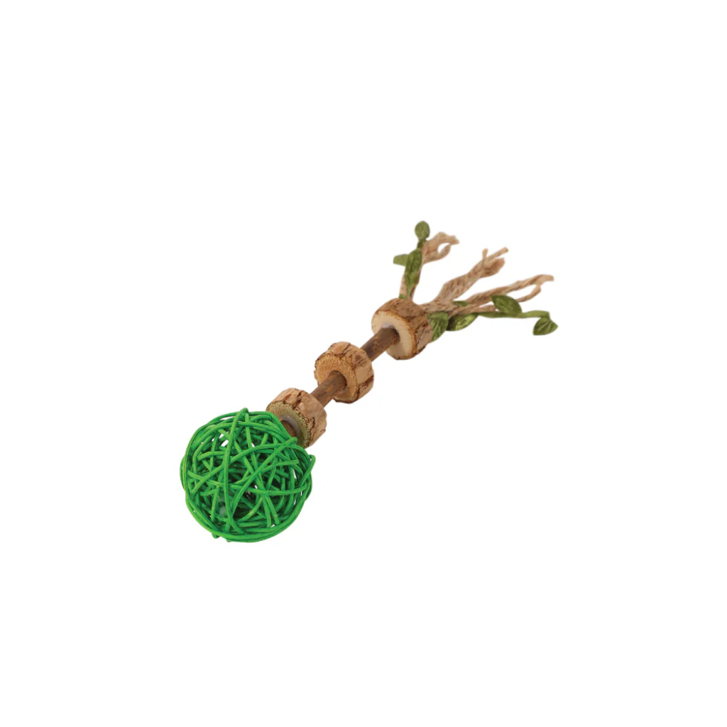 M-Pets Matatabi Çubuklu Top Kedi Oyuncağı 18cm (Yeşil) — görsel 4