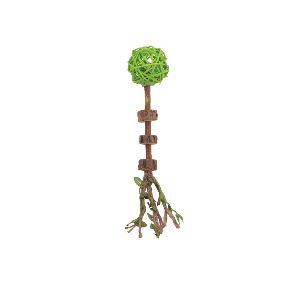 M-Pets Matatabi Çubuklu Top Kedi Oyuncağı 18cm (Yeşil)