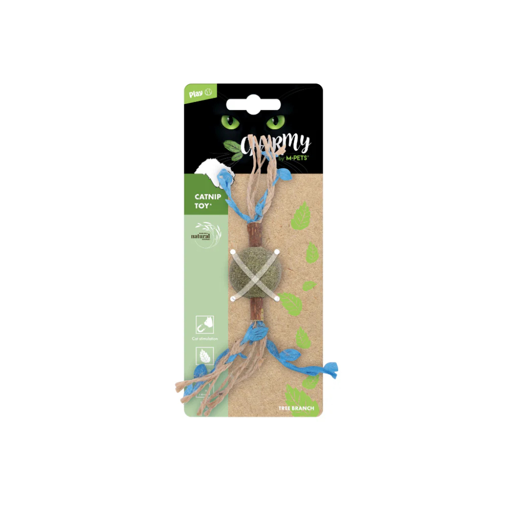 M-Pets Catnipli Top Kedi Oyuncağı 18x3x3cm (Mavi) — görsel 2