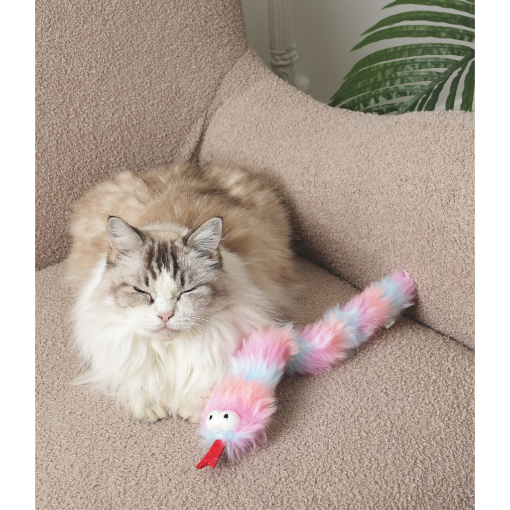 M-Pets Fluffy Lala Catnipli Peluş Kedi Oyuncağı 37x6x3cm — görsel 5