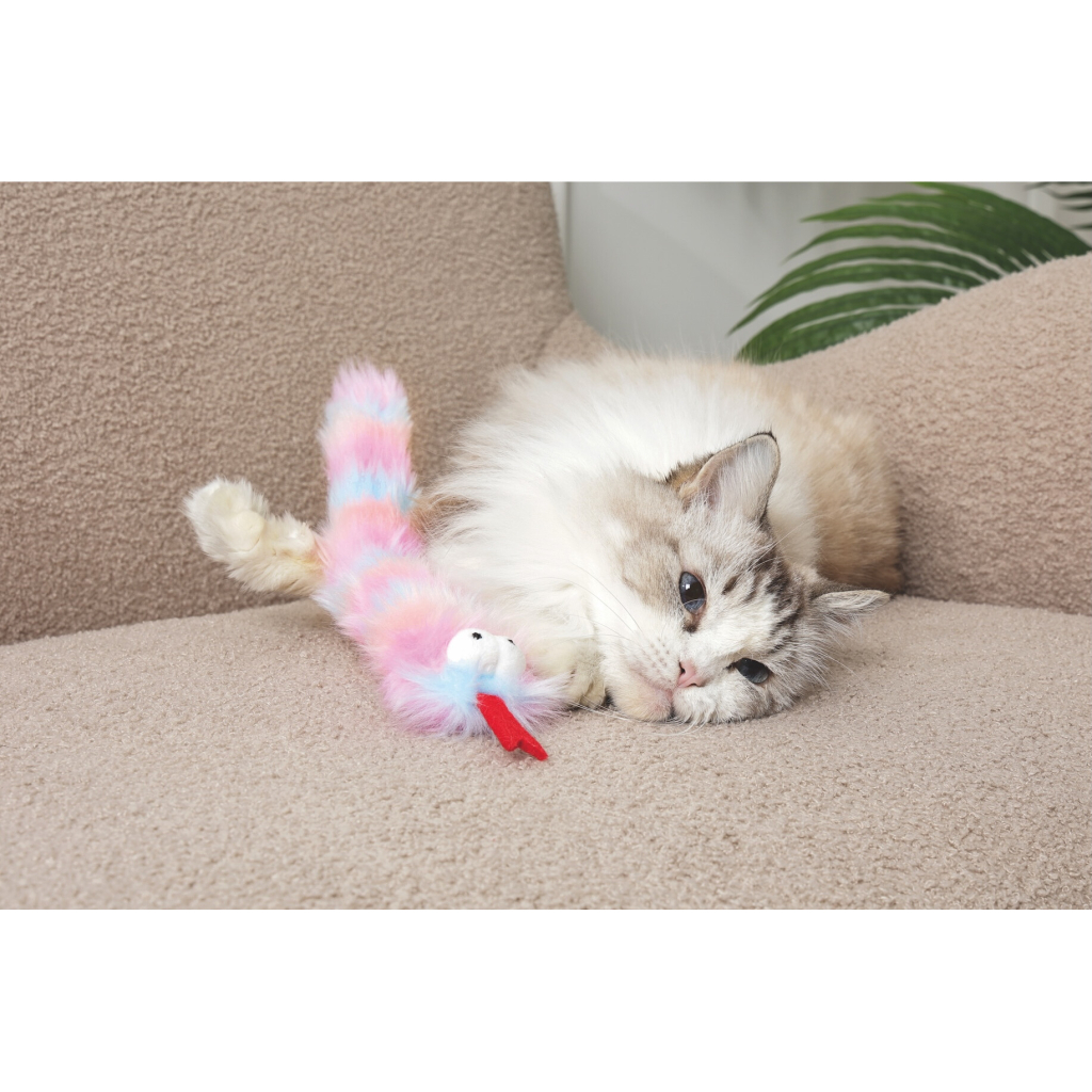 M-Pets Fluffy Lala Catnipli Peluş Kedi Oyuncağı 37x6x3cm — görsel 4