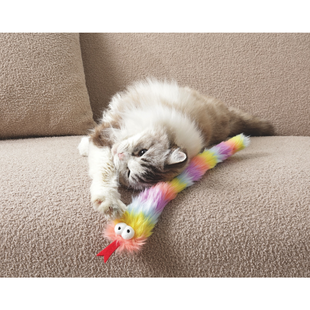 M-Pets Fluffy Miki Catnipli Peluş Kedi Oyuncağı 37x6x3cm — görsel 4