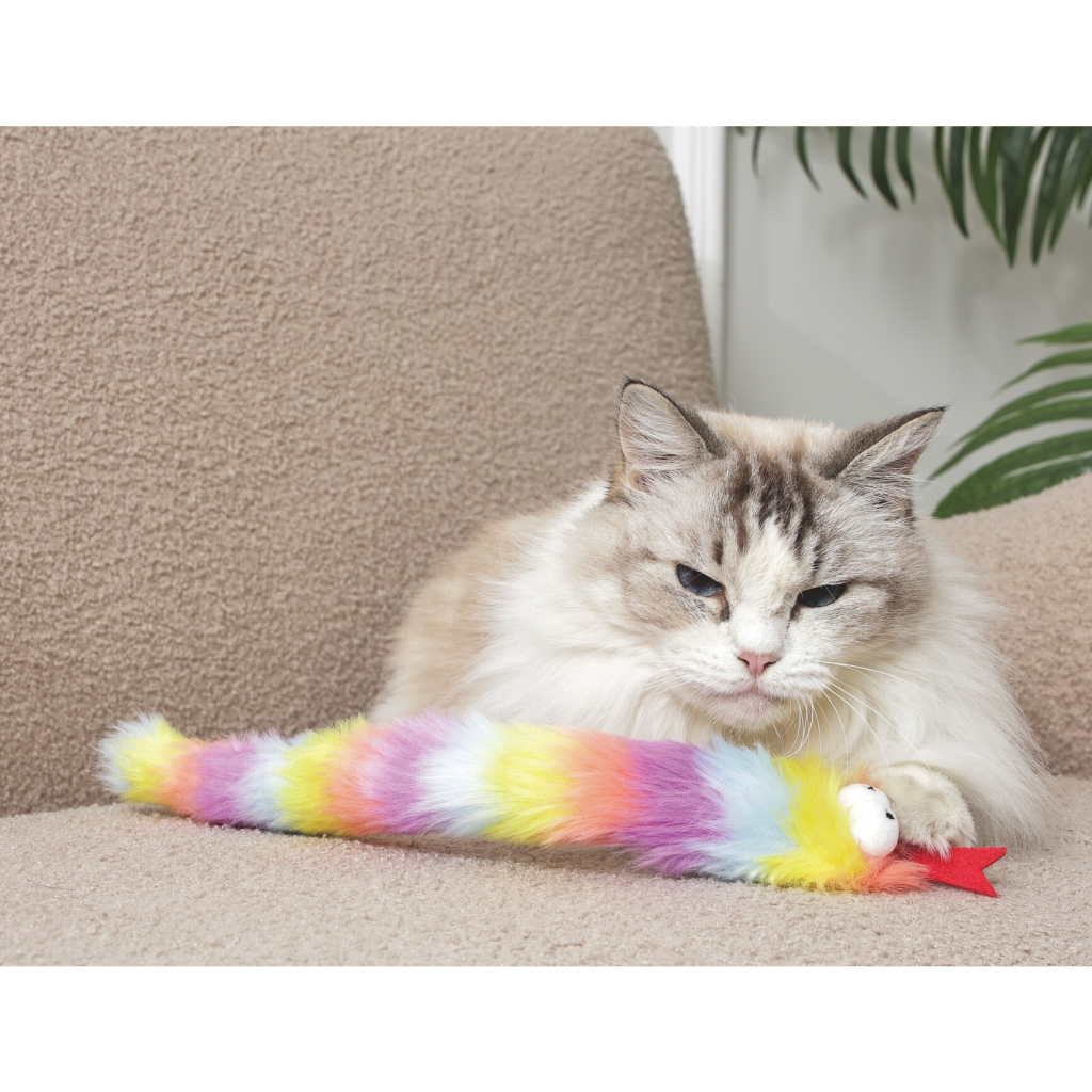 M-Pets Fluffy Miki Catnipli Peluş Kedi Oyuncağı 37x6x3cm — görsel 5