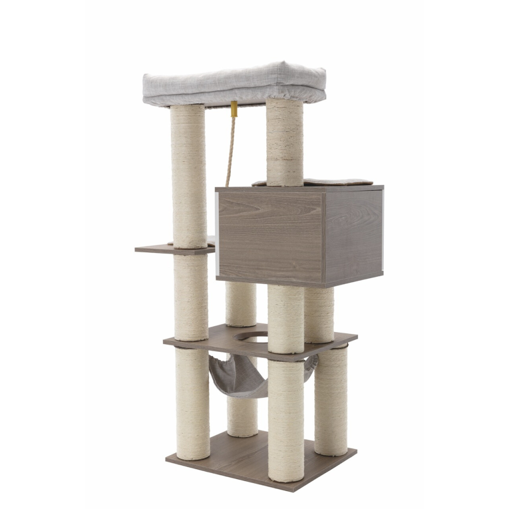 M-Pets Cat Elite Grace Kedi Tırmalama Ağacı 77x50x131cm — görsel 2