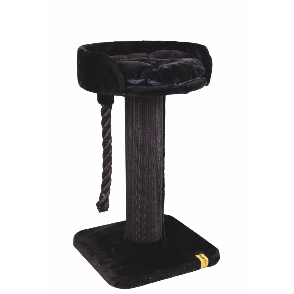 M-Pets Panther Premium Liana Tırmalama Tahtalı Kedi Ağacı 55x55x96cm (Siyah) — görsel 2