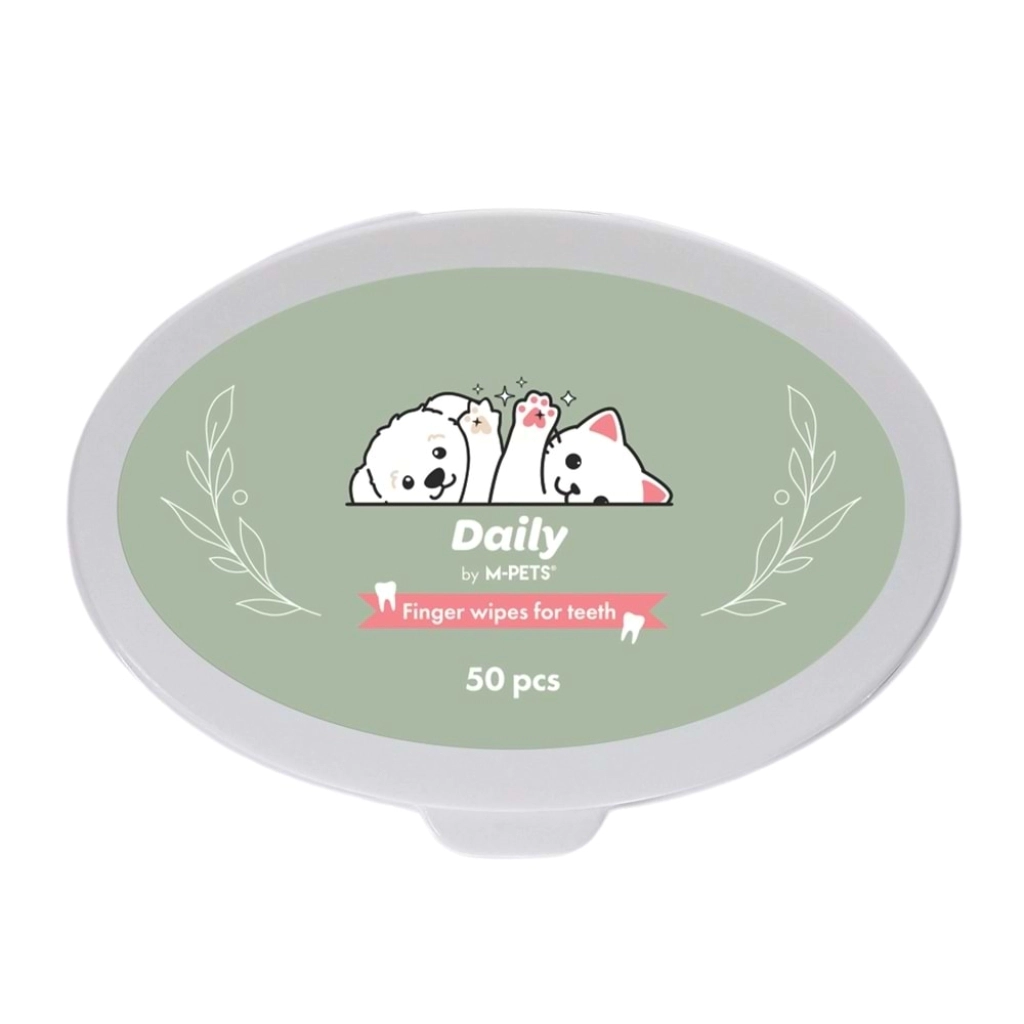 M-Pets Daily Kedi ve Köpekler İçin Diş Temizliği Parmak Pedi (50'li) — görsel 2