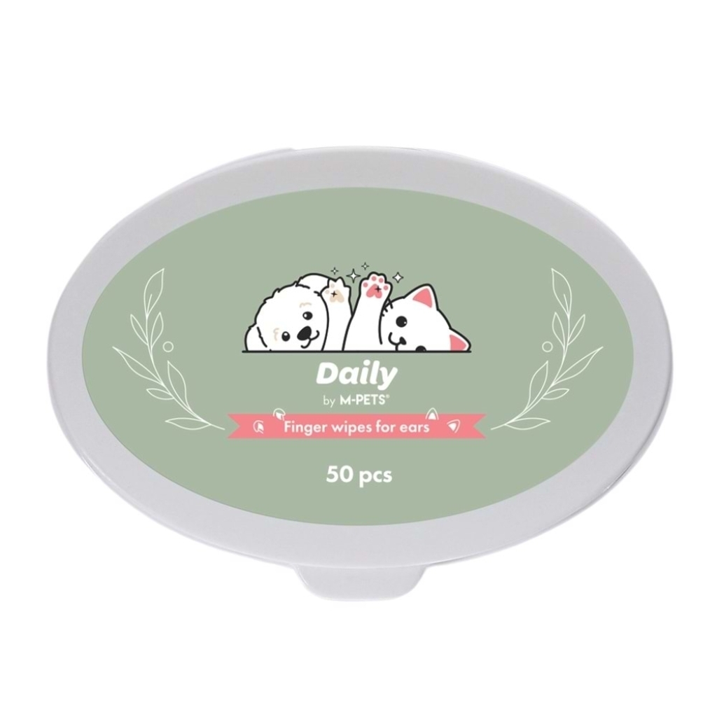 M-Pets Daily Kedi ve Köpekler İçin Kulak Temizliği Parmak Pedi (50'li) — görsel 2