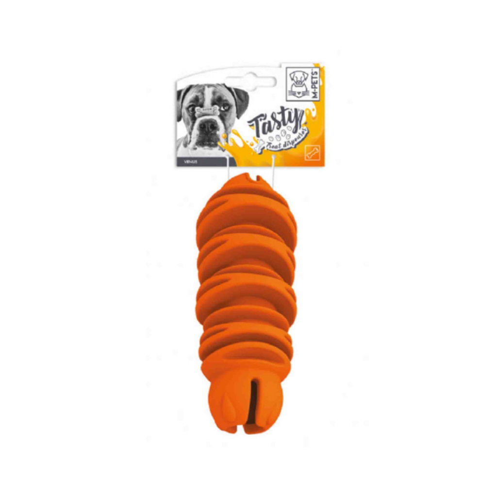 M-Pets Venüs Kauçuk Ödül Hazneli Köpek Oyuncağı 14,7x6x6,1cm (Turuncu)