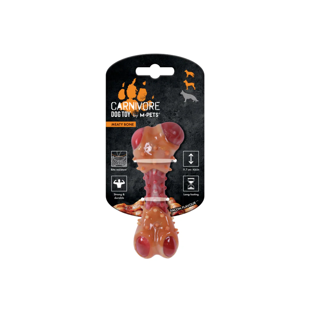 M-Pets Carnivore Bone Pastırma Aromalı Köpek Kemik Oyuncağı 11,7x4,7x4cm [S] — görsel 2