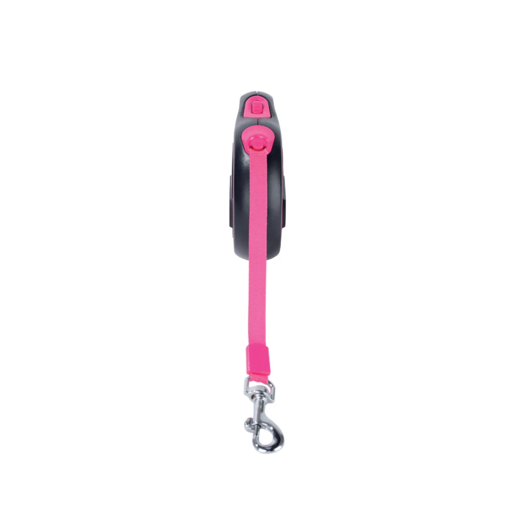 M-Pets Liberty Otomatik Şerit Gezdirme Kayışı 5m (Pembe) [M] — görsel 3