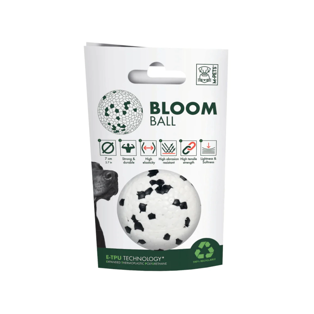 M-Pets Bloom Ball Parçalanmaz Top Köpek Oyuncağı 7cm (Beyaz) — görsel 2