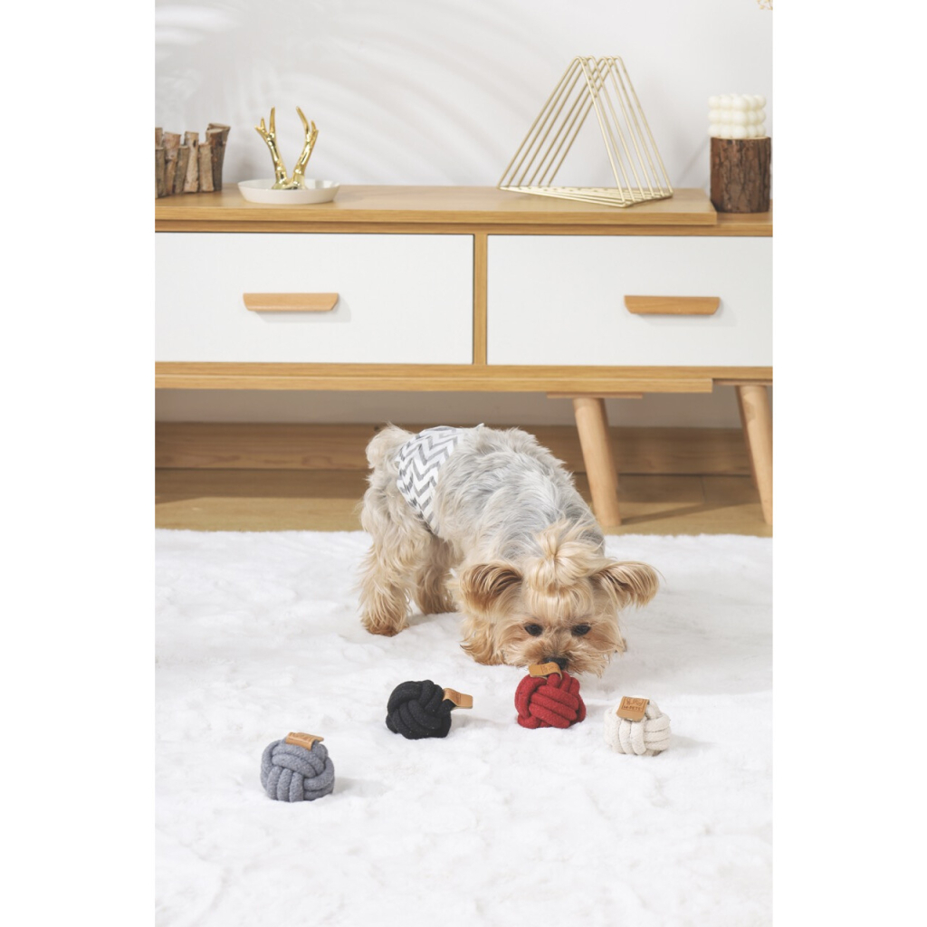 M-Pets Örgü Top Köpek Oyuncağı 6,5cm (Siyah) — görsel 2