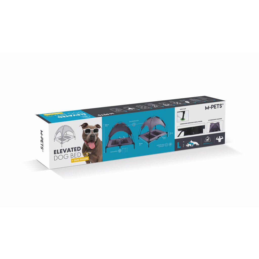 M-Pets Elevated Çadırlı Kedi ve Köpek Yatağı 92x76x88cm [L] — görsel 2