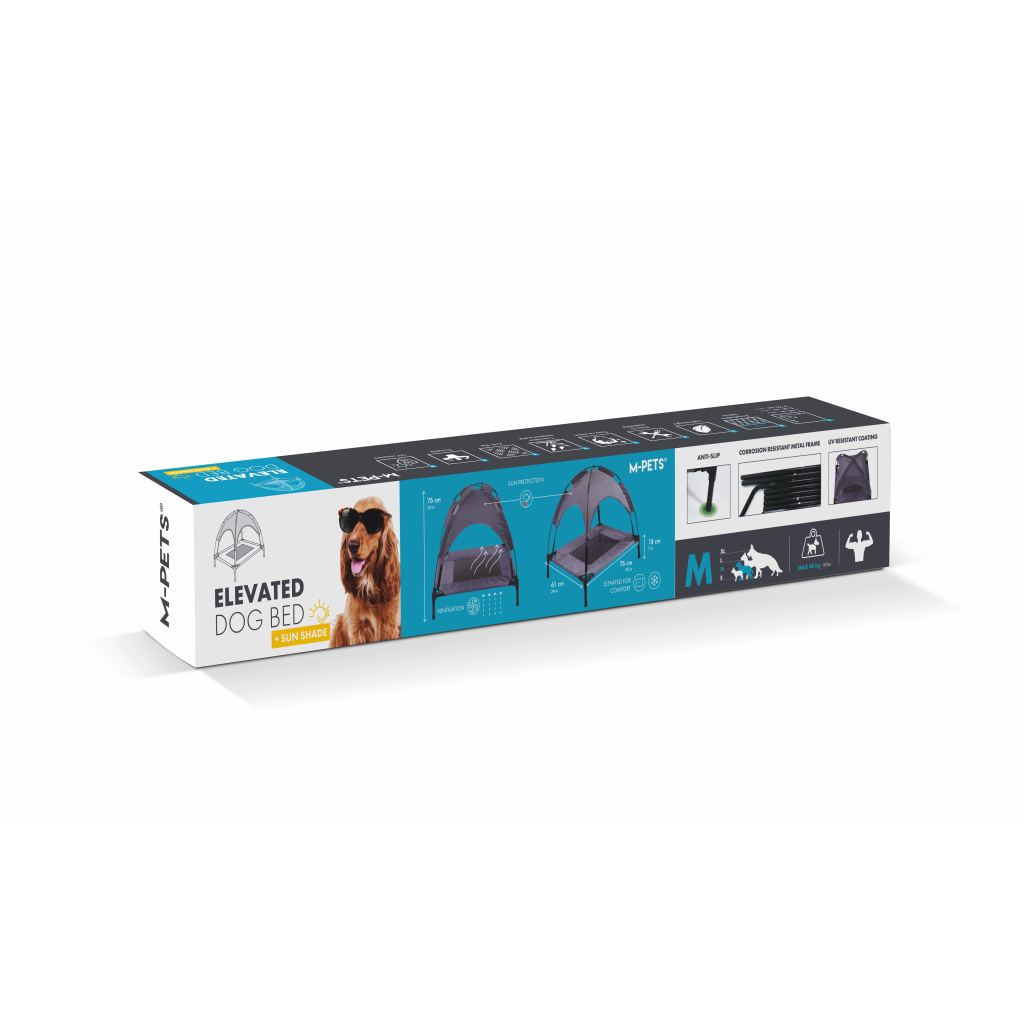 M-Pets Elevated Çadırlı Kedi ve Köpek Yatağı 76x61x76cm [M] — görsel 2