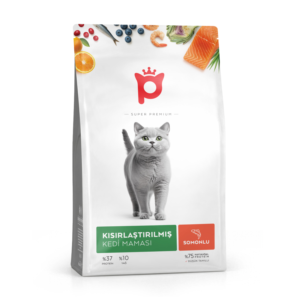 Petlebi Somonlu Kısırlaştırılmış Kedi Maması 10kg