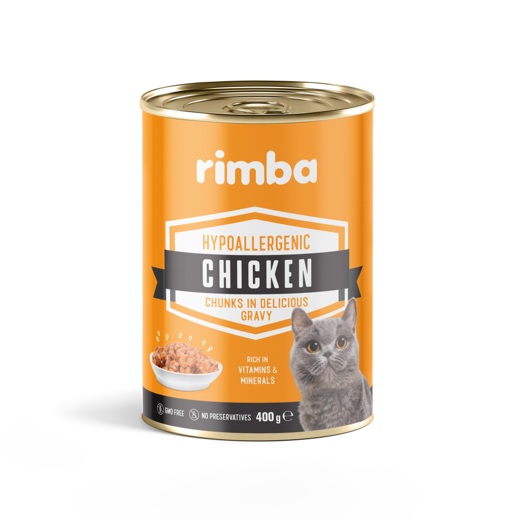 Rimba Sos İçinde Parçalı Tavuklu Kedi Konservesi 400gr (12 Adet) — görsel 4