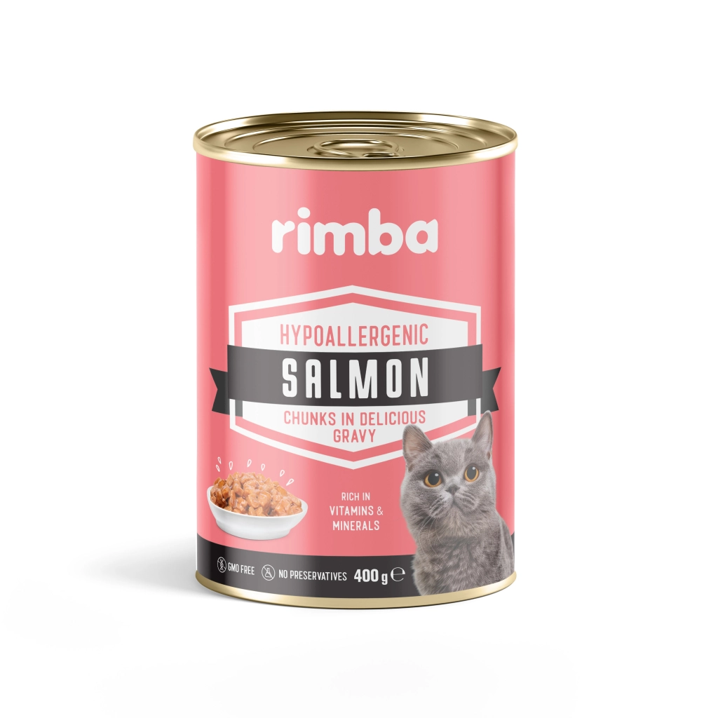 Rimba Sos İçinde Parçalı Somon Balıklı Kedi Konservesi 400gr (12 Adet) — görsel 4