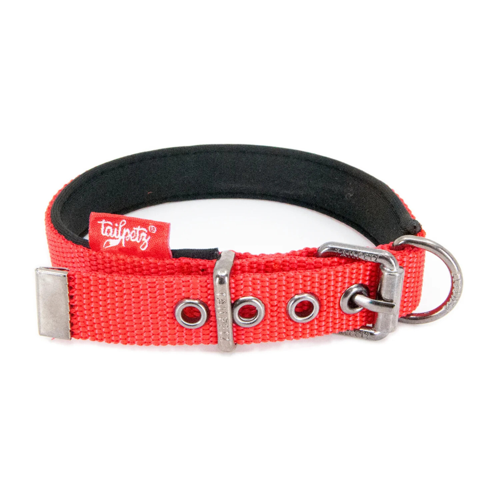 Tailpetz Comfy Yumuşak Dokulu Köpek Boyun Tasması (Kırmızı) [M]
