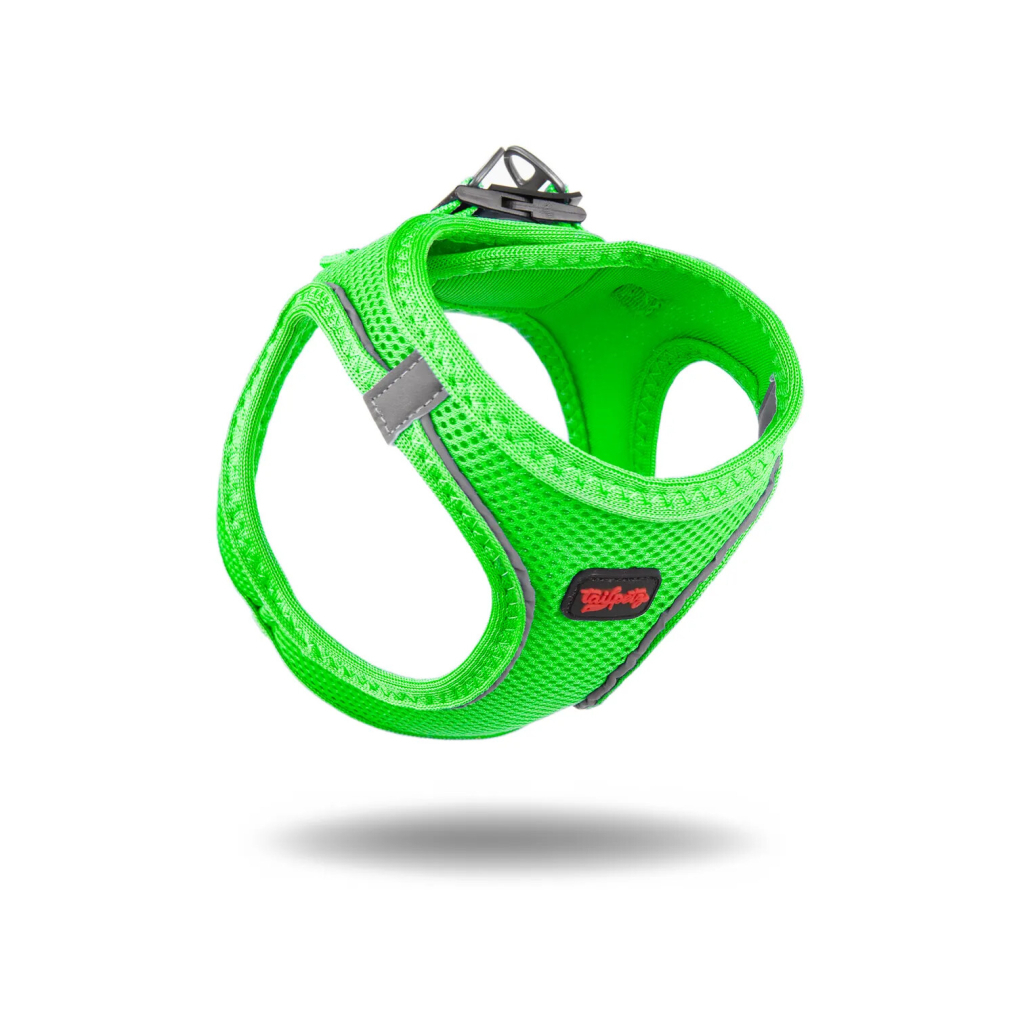 Tailpetz Air-Mesh Küçük Irk Köpek Göğüs Tasması 36-44cm [S] (Neon Yeşil)