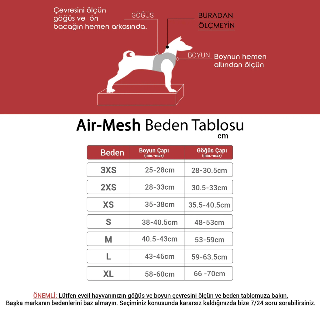 Tailpetz Air-Mesh Küçük Irk Köpek Göğüs Tasması 36-44cm (Kırmızı) [S] — görsel 5