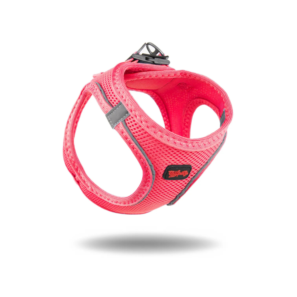 Tailpetz Air-Mesh Küçük Irk Köpek Göğüs Tasması 44-48cm (Neon Pembe) [M]