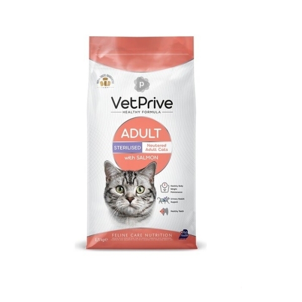 Vet Prive Somonlu Kısırlaştırılmış Kedi Maması 1,5kg