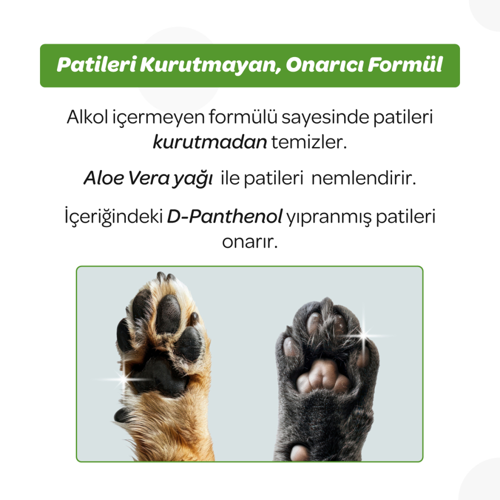 Vet's Plus Kedi ve Köpekler İçin Aloe Vera Özlü Pati Temizleme Köpüğü 150ml — görsel 5