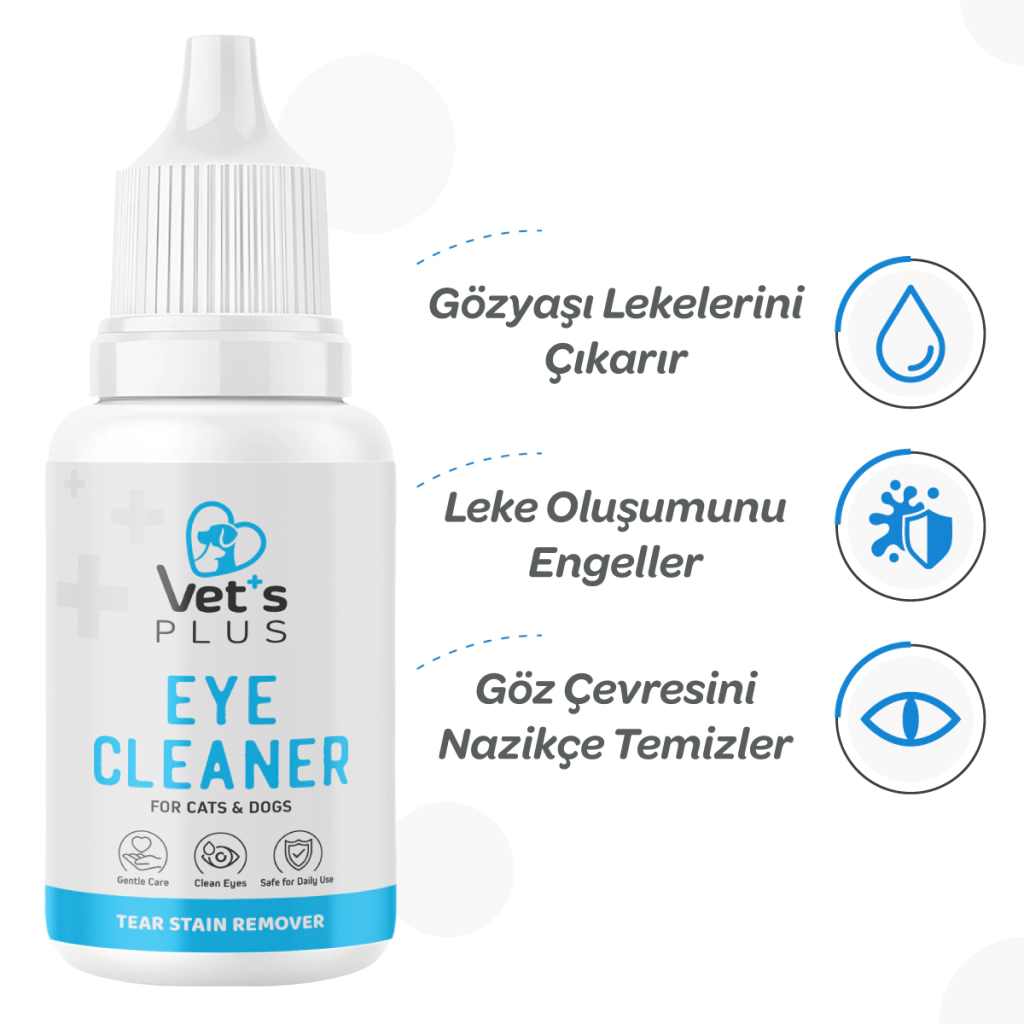 Vet's Plus Kedi ve Köpekler için Gözyaşı Lekesi Temizleme Solüsyonu 50ml — görsel 3