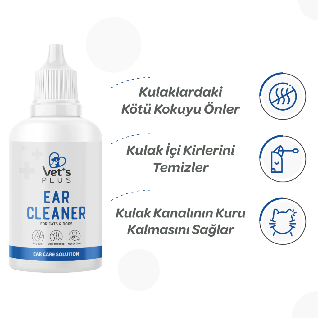 Vet's Plus Kedi ve Köpekler için Kulak Temizleme Solüsyonu 100ml — görsel 3