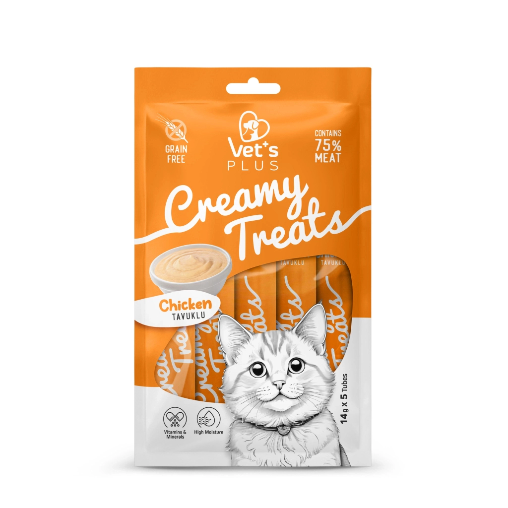 Vet's Plus Tavuklu Krema Kedi Ödül Maması 14gr (5'li) — görsel 6