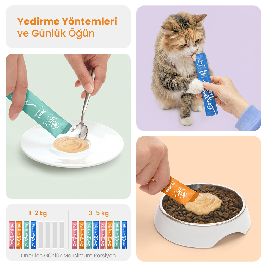 Vet's Plus Tavuklu Krema Kedi Ödül Maması 14gr (5'li) — görsel 4