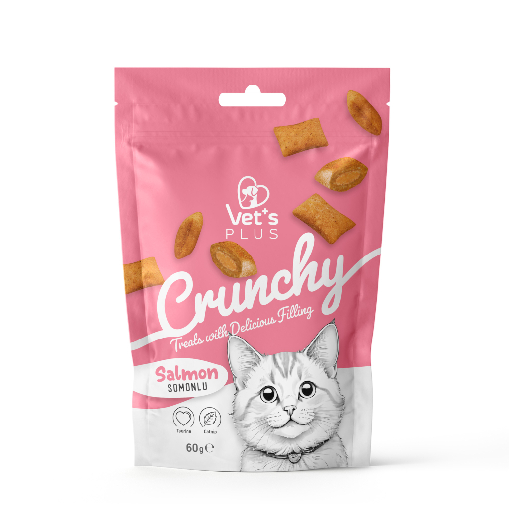 Vet's Plus Crunchy İçi Dolgulu Karışık Çeşitli Kedi Ödül Bisküvisi 60gr (6 Adet) — görsel 6