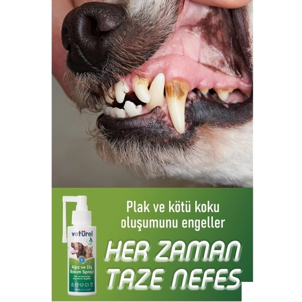 Veturel Kedi ve Köpekler için Ağız ve Diş Bakım Spreyi 100ml — görsel 3