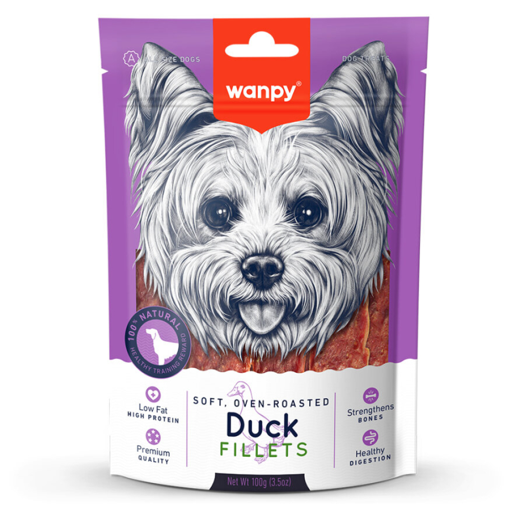 Wanpy Oven Roasted Gerçek Ördek Fileto Köpek Ödülü 100gr