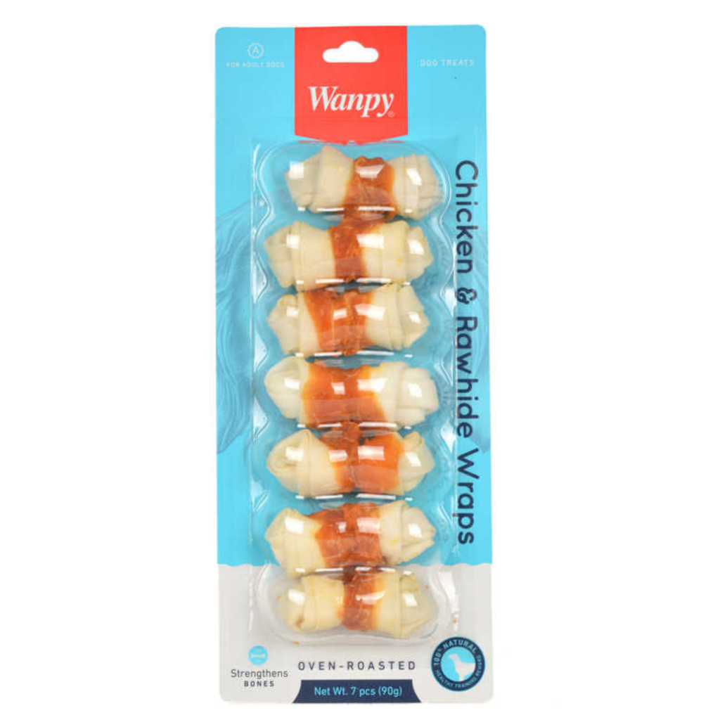 Wanpy Tavuk Sargılı Çiğneme Kemiği 90gr (7'li)